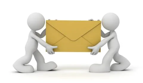 E mail and man Stock Illustration