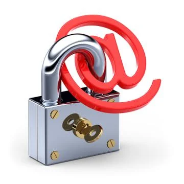 E-mail and padlock Stock Illustration