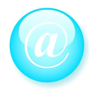E-mail, blue button Stock Illustration