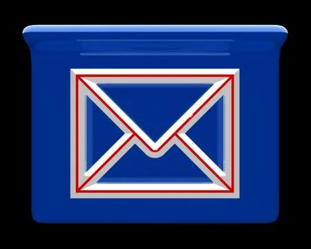 E mail box icon Illustrazione stock