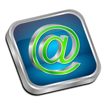 E-Mail Button - 3D illustration Stock Illustration
