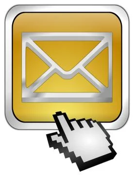 E-Mail Button with Cursor Stock Illustration