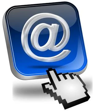 E-Mail Button with Cursor Stock Illustration