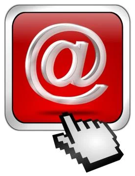 E-Mail Button with Cursor Stock Illustration
