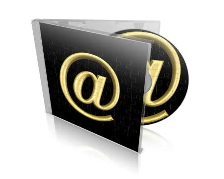 E-mail cd case Stock-Illustration
