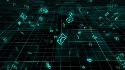 E-mail concept background. 3d illustration. Stock Illustration