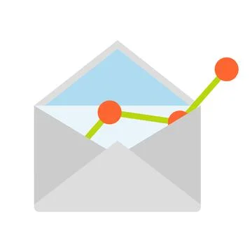 E-mail concept flat icon Stock Illustration