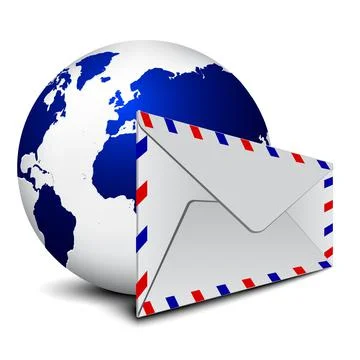 E-mail concept on white background Stock Illustration