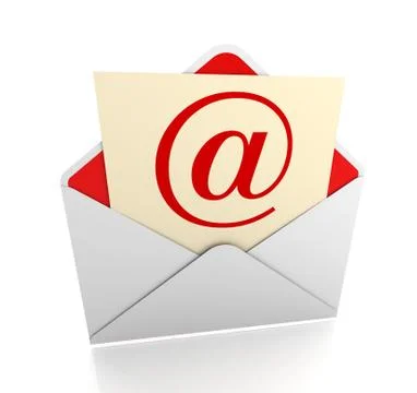 E mail envelope 3d illustration Stock Illustration