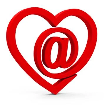 The e-mail heart Stock Illustration