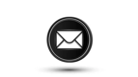 E-mail icon on the counter. Looping. Alpha channel. Video stock 63160907