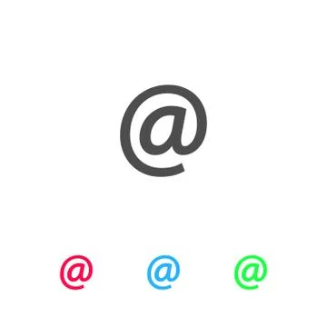 E-mail icon flat Stock Illustration