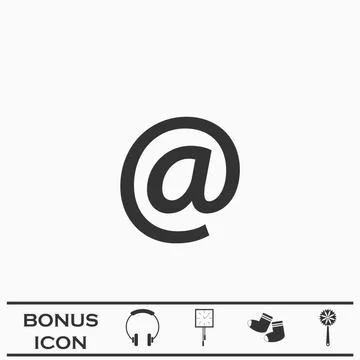 E-mail icon flat Stock Illustration