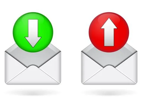 E-mail icon isolated on white background Stock Illustration
