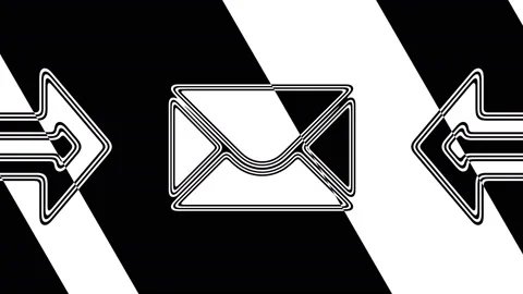 The e-mail icon. Looping footage has 4K resolution. Illustration. Stock Footage 106105722