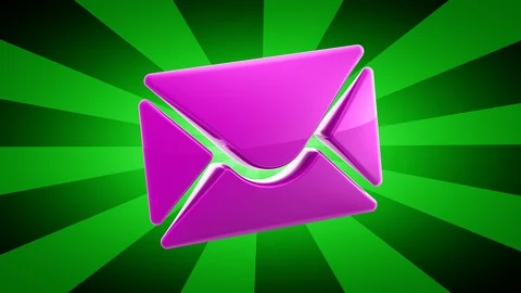 E-mail icon. Looping footage has 4K resolution. 3D Illustration. Stock Footage 115962098
