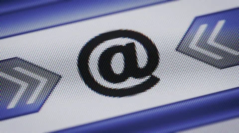 E-mail icon on the screen. Looping. Stock Footage 41278695