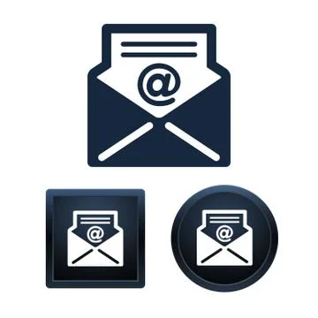 E-mail icon set, isolated vector illustrations Stock Illustration