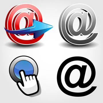 E-mail icon set for web Stock Illustration