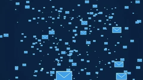 E-mail icons floating. Stock Footage 301445781