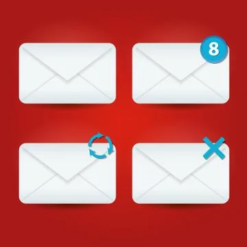 E-mail icons Stock Illustration