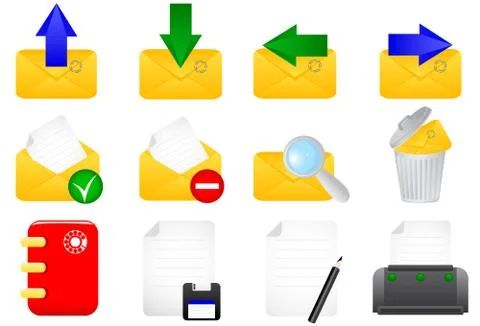 E-mail icons Stock Illustration