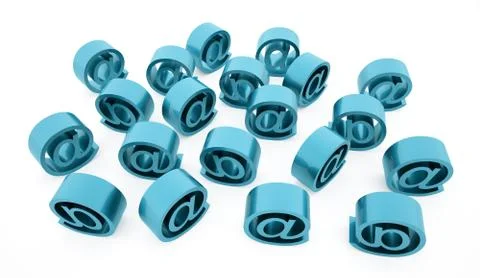 E-mail icons on White Background. Stock Illustration