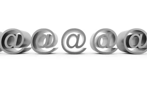 E-mail icons on White Background. Stock Illustration