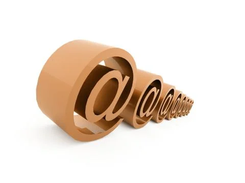 E-mail icons on White Background. Stock Illustration