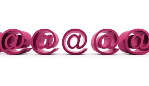 E-mail icons on White Background. Stock Illustration