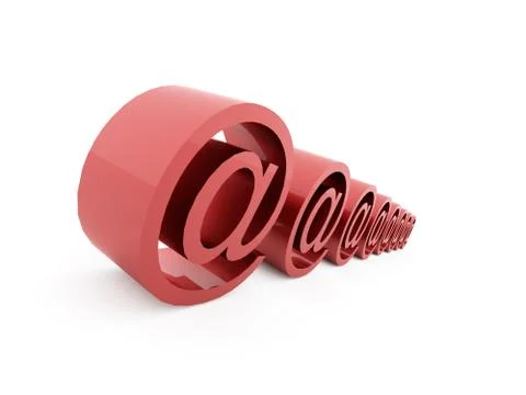 E-mail icons on White Background. Stock Illustration