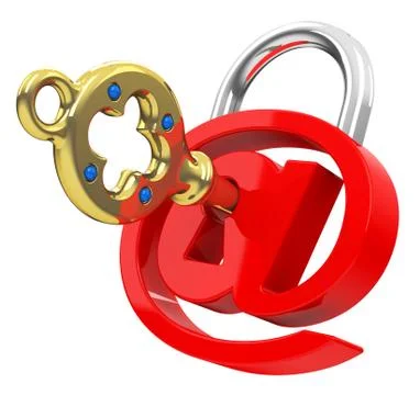 The e-mail key Stock Illustration