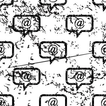 E-mail message pattern, grunge, monochrome Illustrazione stock