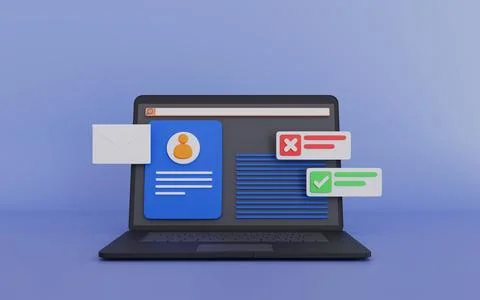 E-mail message, social network, mail notification, new mail and spam concept 스톡 일러스트