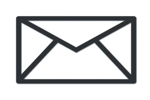 E-mail or Electronic mail sign or shape isolated. Illustrazione stock