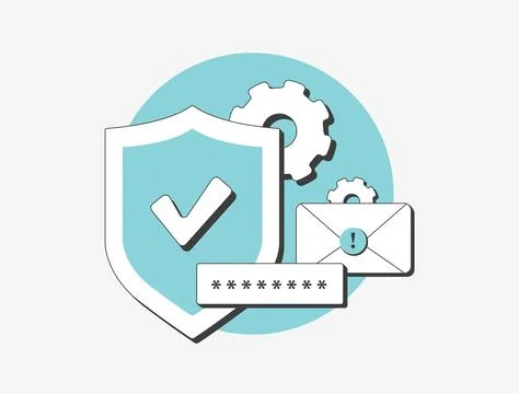 E-mail phishing attack prevention, cybersecurity awareness and advanced Stock Illustration