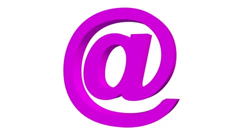 E-mail pink symbol email sign, rotates around its axis. Stock Footage 294339354