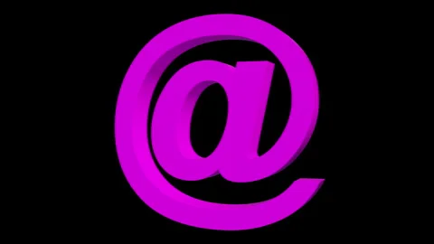 E-mail pink symbol email sign, rotates around its axis. Stock Footage 295630428