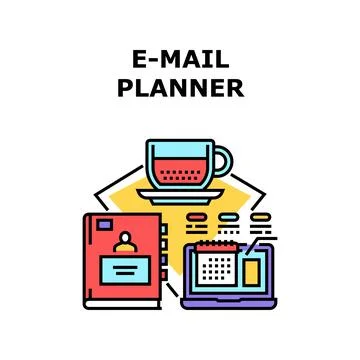 E-mail planner icon vector illustration Stock Illustration