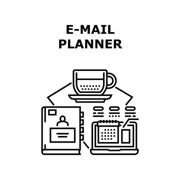 E-mail planner icon vector illustration Stock Illustration