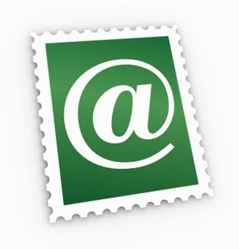 E mail postage stamp concept 3d illustration Illustration