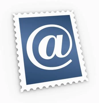 E mail postage stamp concept 3d illustration Illustration