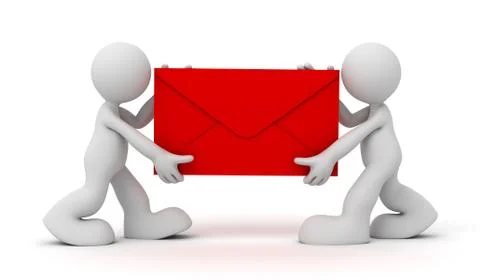 E mail postal worker concept illustration イラスト素材