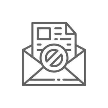 E-mail protection, anti-malware, spyware, trojan line icon. Stock Illustration