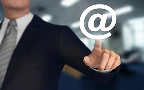 E mail   pushing concept 3d illustration 스톡 사진