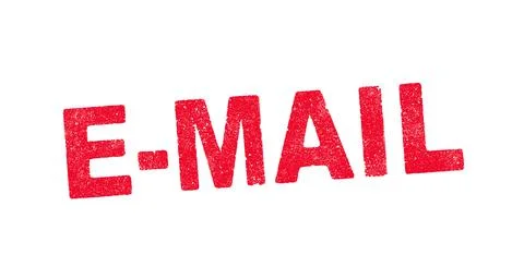 E-Mail red ink stamp Stock Illustration