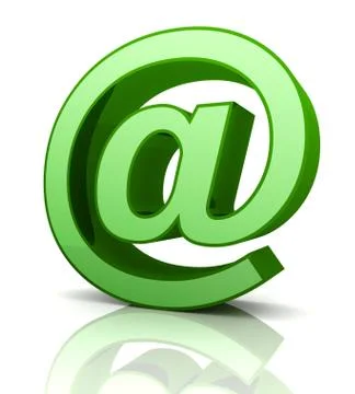 E mail sign 3d concept illustration Ilustración de archivo