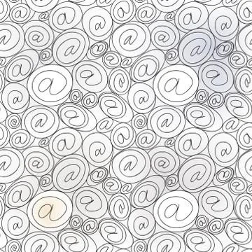 E-mail sign seamless background. email spam mail pattern concept. Stock Illustration
