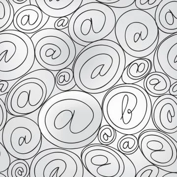 E-mail sign seamless background. email or spam mail pattern Stock Illustration
