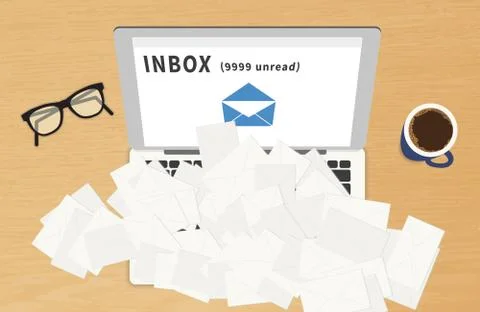 E-mail spam Stock Illustration